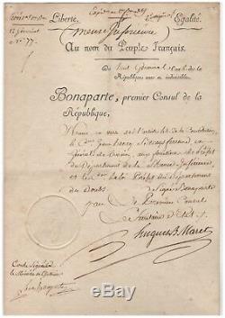 Lucien Bonaparte / Lettre Signée (1800) / Co-signée Par Maret / Napoléon /