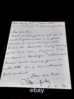 Lucien GUITRY Lettre autographe signée sur Littré et Béranger de Sacha Guitry