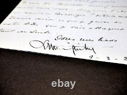 Lucien GUITRY Lettre autographe signée sur Littré et Béranger de Sacha Guitry