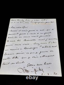 Lucien GUITRY lettre autographe signée Littré et Béranger de Sacha Guitry
