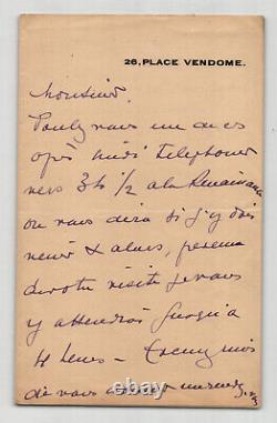 Lucien Guitry Lettre autographe signée un rendez-vous aussi bizarre 2 pages