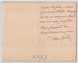 Lucien Guitry Lettre autographe signée un rendez-vous aussi bizarre 2 pages