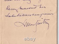 Lucien Guitry Lettre autographe signée un rendez-vous aussi bizarre 2 pages