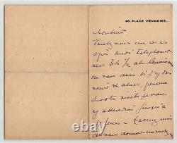 Lucien Guitry Lettre autographe signée un rendez-vous aussi bizarre 2 pages