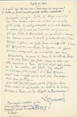 Lucien LÉVY DHURMER un juif errant manuscrit autographe signé sur Paris