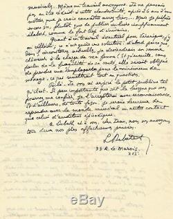 Lucien REBATET / Lettre autographe signée. Ses livres, la prison, Gallimard 1955