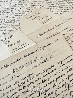 Lucien REBATET Lettre autographe signée à son épouse. Longue lettre de prison