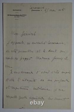 Lyautey LAS Lettre autographe signée. Confidences de Tananarive, 25 mai 1902