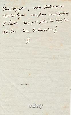 MADAME DE STAEL Lettre autographe signée