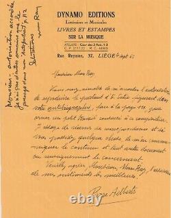 MAN RAY photographe lettre autographe signée Erik Satie