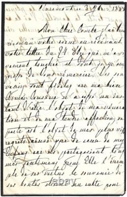 MARIE-AMÉLIE de Bourbon-Siciles / Lettre autographe signée / Exil / Royaume-Uni