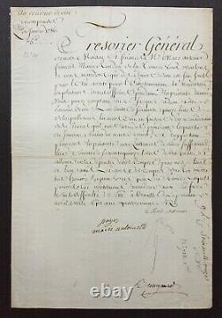 MARIE ANTOINETTE Reine de France Lettre / Document signé -Louis XVI époux 1786
