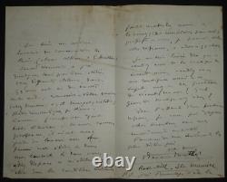 MATHE Edouard LETTRE AUTOGRAPHE SIGNEE, PORT LOUIS, À Henri HEUGEL, 1893