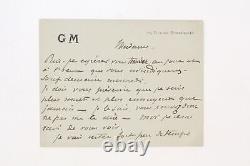 MAUPASSANT Carte-lettre autographe signée à la Comtesse Potocka 1884