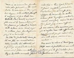 MIALARET épouse MICHELET lettre autographe signée propos politiques guerre 1872