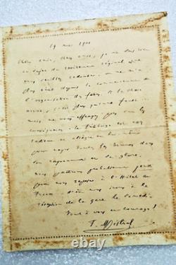 MISTRAL Frédéric Carte-Lettre autographe signée 19 mai 1901
