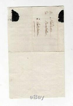 Madame Royale / Lettre Autographe Signée (1796) / Revolution / Louis XVI