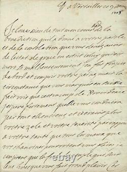 Madame de MAINTENON Lettre autographe signée au Comte de Noyon. 1703