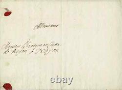 Madame de MAINTENON Lettre autographe signée au Comte de Noyon. 1703