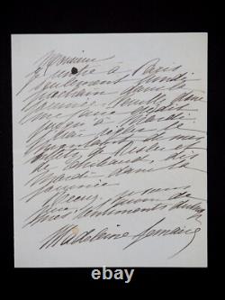 Madeleine LEMAIRE Peintre Salons Lettre autographe signée Marseille