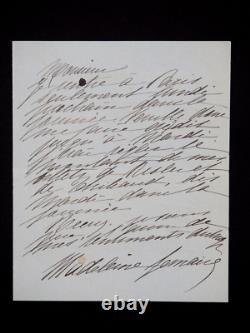 Madeleine LEMAIRE Peintre Salons Lettre autographe signée Marseille