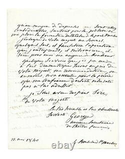 Mademoiselle GEORGE / Lettre autographe signée / Louis-Philippe 1er / Théatre