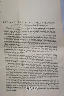 Maeterlinck Mme belle lettre autographe signée