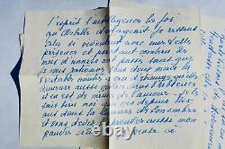 Maeterlinck Mme belle lettre autographe signée