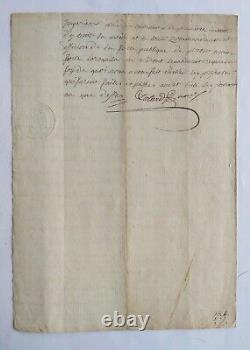 Manuscrit, Lettre a Napoleon, Filigranes, 1809, signe Liotard