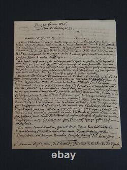 Marc-Antoine Jullien de Paris Lettre autographe signée La terreur 1836