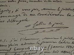 Marc-Antoine Jullien de Paris Lettre autographe signée La terreur 1836