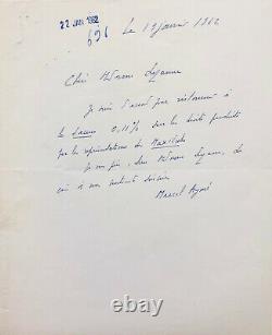 Marcel AYMÉ Lettre autographe signée