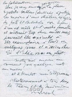 Marcel DUCHAMP 2 lettres autographes signées à A. BRETON Ready Made EROS