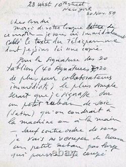 Marcel DUCHAMP 2 lettres autographes signées à A. BRETON Ready Made EROS