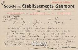 Marcel L'HERBIER Lettre autographe signée à Michel DUFET