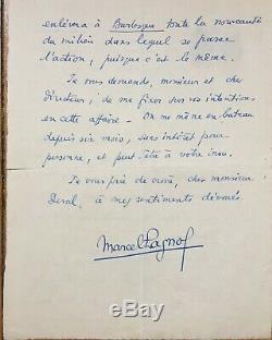 Marcel PAGNOL Importante lettre autographe signée à Deval 4 pages ALS