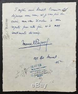 Marcel PAGNOL Lettre autographe signée + enveloppe ALS 4 pages 1930