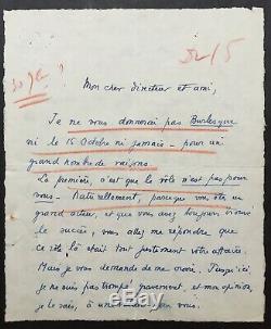 Marcel PAGNOL écrivain cinéaste Lettre autographe signée ALS 4 P 1930
