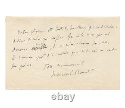 Marcel PROUST / Lettre autographe signée / Oncle Weil / Enfance / La Recherche