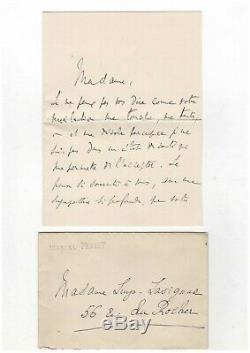 Marcel Proust /lettre Autographe Signée À Germaine Lavignac / Reynaldo Hahn