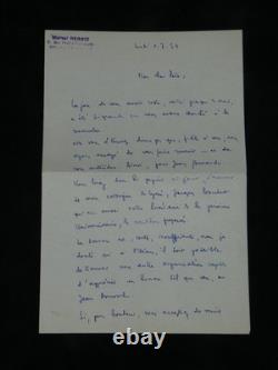 Marcel Reggui Lot de 5 lettres autographes signées Massacres de Guelma 1952/1990