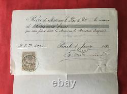 Maréchal BAZAINE Lettre Autographe signée à Eugene PLON éditeur, imprimeur 1882