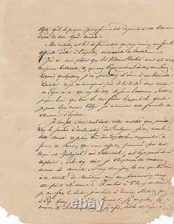 Marechal Pelissier lettre autographe signée famille jardin botanique