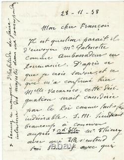 Marechal Philippe PETAIN. Lettre autographe signée a la veille de la guerre 1938