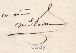 Maréchal VAILLANT Lettre autographe signée Ministre de la Guerre Pélissier