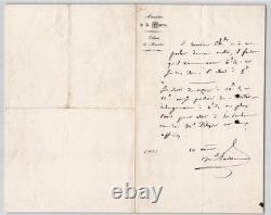 Maréchal VAILLANT Lettre autographe signée Ministre de la Guerre Pélissier