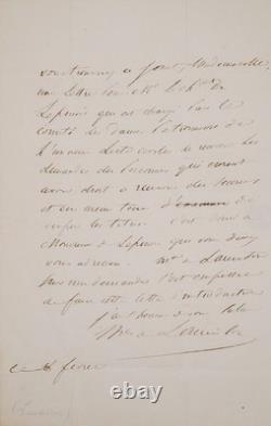 Maréchal de LAURISTON Lettre autographe signée Gretry Lefresnois