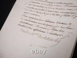 Maréchal de MOUCHY Lettre manuscrite signée Autographe Chevalier de Maucor