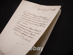 Maréchal de MOUCHY Lettre manuscrite signée Autographe Chevalier de Maucor