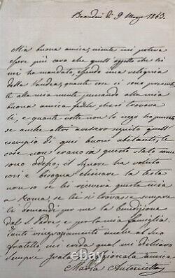 Marie-Antoinette de TOSCANE Lettre autographe signée (1863)